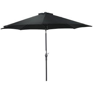 Lotus parasol – Ø300 cm – carbon black – zwart