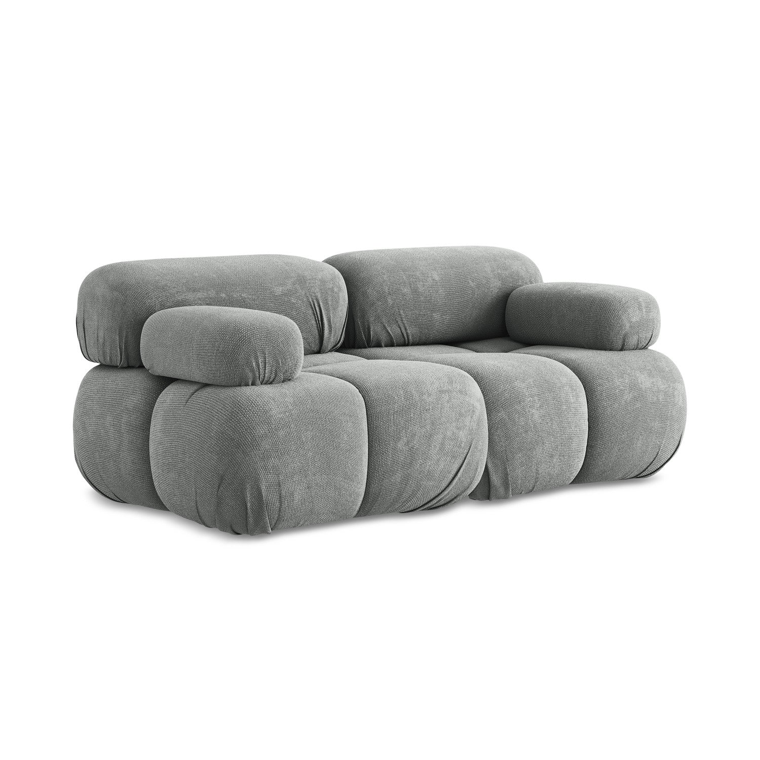 LaMiaSofa Tweezits modulaire bank Sanremo - chenille stof - grijs - 19