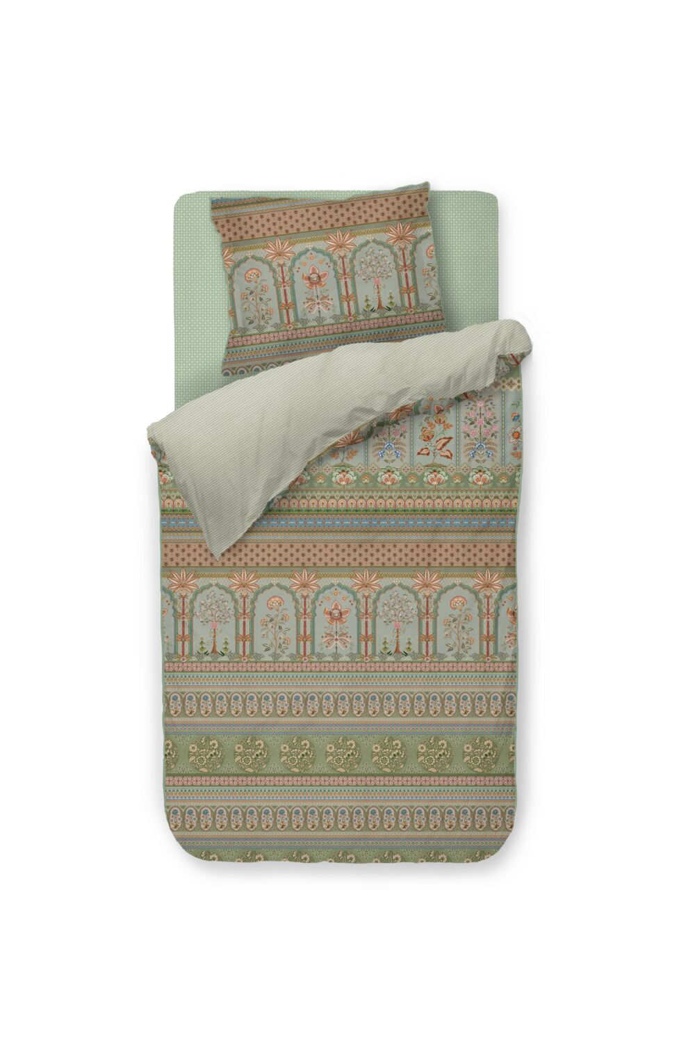 Pip Studio Dekbedovertrek Bollywood Dreams - 140 x 200/220 cm - Groen