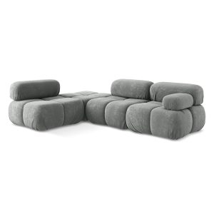 LaMiaSofa hoekbank links Sanremo – chenille stof – grijs – 285x190x70 LaMiaSofa hoekbank links Sanremo – chenille stof – grijs – 285x190x70