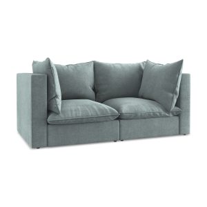 LaMiaSofa Tweezits modulaire bank Ravenna – textuurstof – jeans – 180x