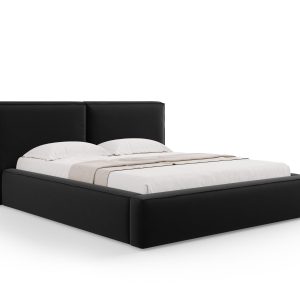 Micadoni Opbergbed met hoofdeinde Jodie 160x200cm, flueel, zwart – 228 Micadoni Opbergbed met hoofdeinde Jodie 160x200cm, flueel, zwart – 228