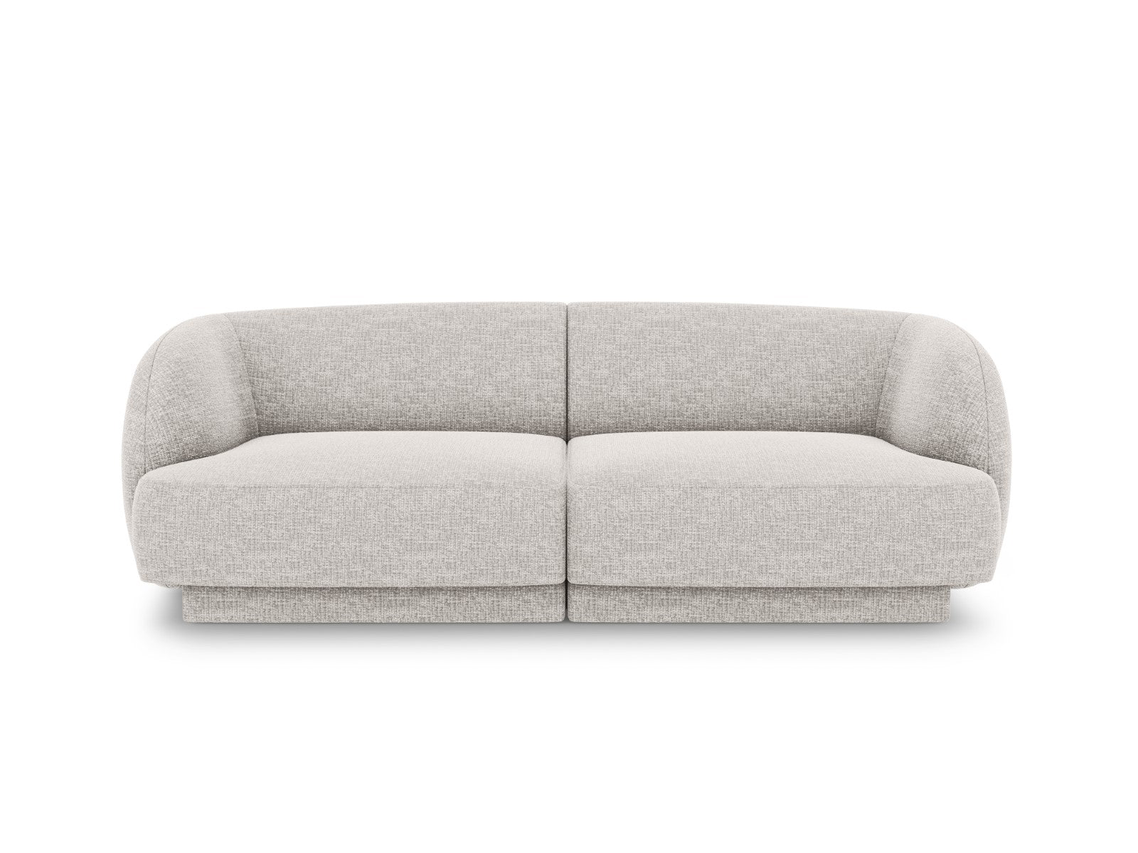 Micadoni Bank Miley 2-zits, chenille, lichtgrijs - 90x180x70cm