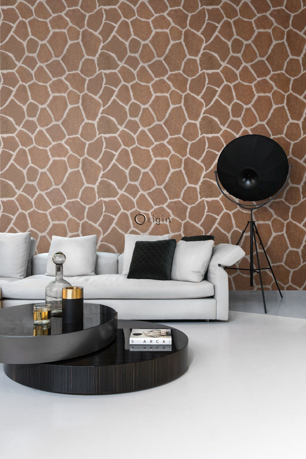 Origin Wallcoverings fotobehang giraffe huid look bruin - 150 x 279 cm