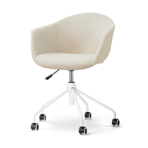 Nolon Nout-Otis Bureaustoel Cottonbeige – Wit Onderstel Nolon Nout-Otis Bureaustoel Cottonbeige – Wit Onderstel