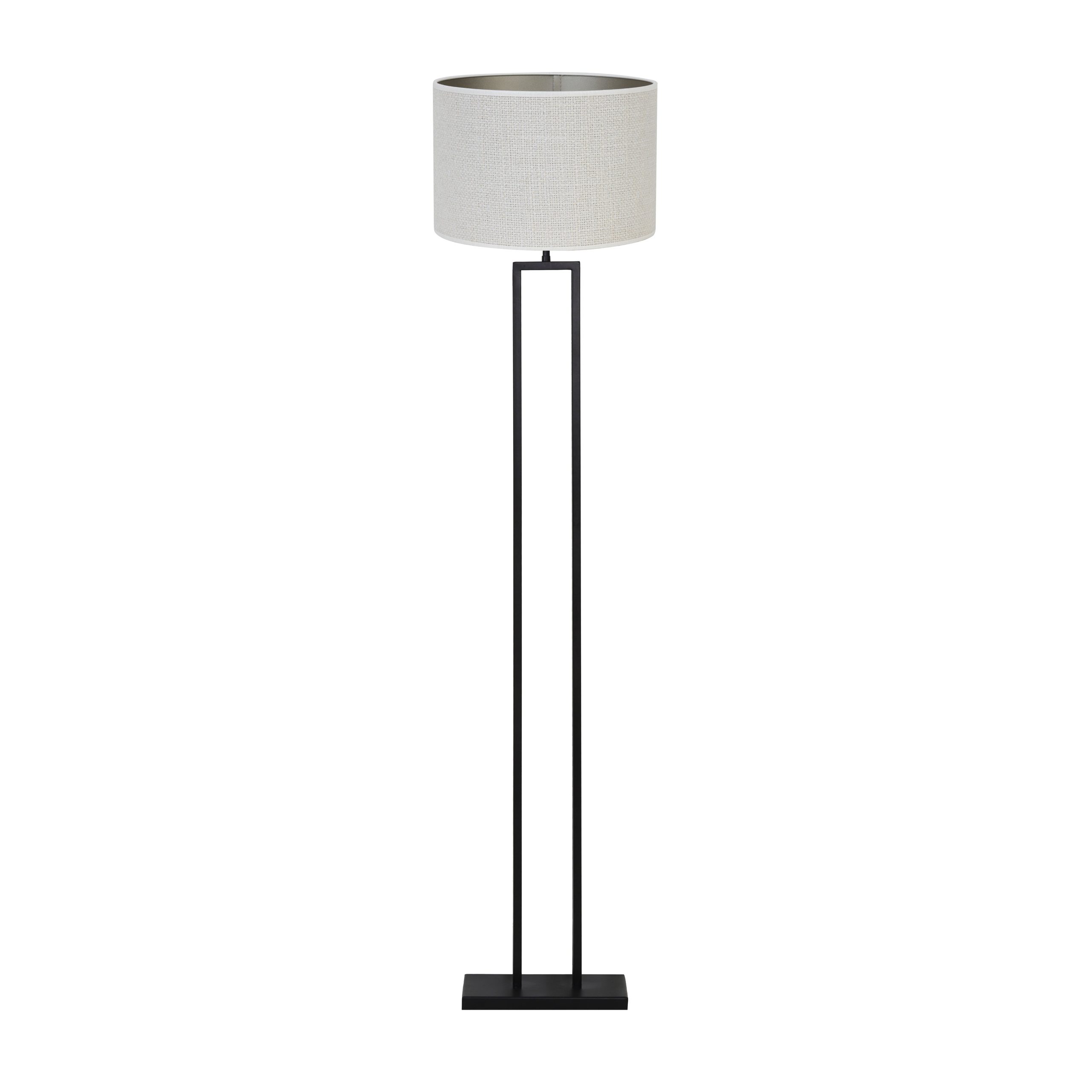 Light & Living vloerlamp Shiva/Saverna - zwart, eiwit - 40x40x170cm