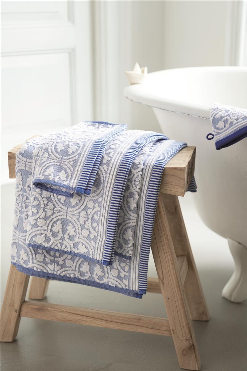 Pip Studio badlaken Tile de Pip - 100x180 cm - blauw