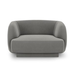 Micadoni Fauteuil Miley flueel, lichtgrijs – 90x103x70cm Micadoni Fauteuil Miley flueel, lichtgrijs – 90x103x70cm