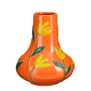 Mica Decorations Ava Vaas – H30 x Ø25 cm – Keramiek – Oranje Mica Decorations Ava Vaas – H30 x Ø25 cm – Keramiek – Oranje
