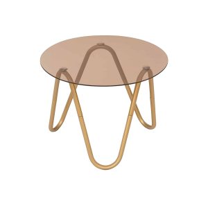 Leitmotiv bijzettafel Ventana Round – bruin – Ø50cm Leitmotiv bijzettafel Ventana Round – bruin – Ø50cm