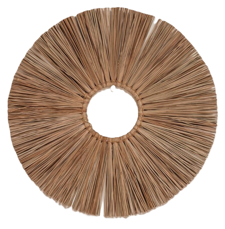 NOA MAY Wanddecoratie Chouia- naturel - zeegras - Ø 45 x h 2 cm