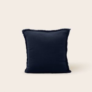 Madura Kussensloop Lou blauwe inkt 40×40 cm Madura Kussensloop Lou blauwe inkt 40×40 cm