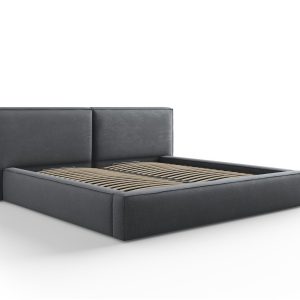 Micadoni Opbergbed met hoofdeinde Jodie 200x200cm, structurele stof, d Micadoni Opbergbed met hoofdeinde Jodie 200x200cm, structurele stof, d