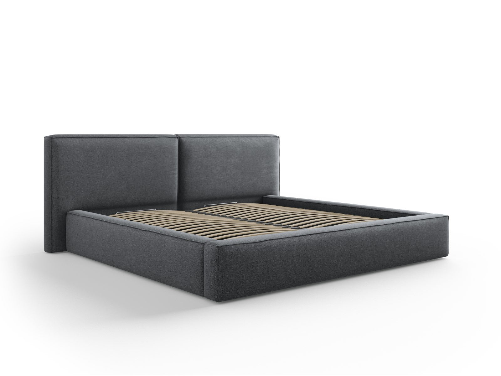Micadoni Opbergbed met hoofdeinde Jodie 200x200cm, structurele stof, d