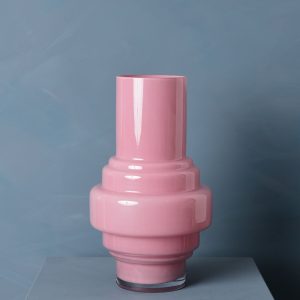 Madame Fleurie Aurora Grande Vaas – Mondgeblazen Glas – Elegant Roze – Madame Fleurie Aurora Grande Vaas – Mondgeblazen Glas – Elegant Roze –
