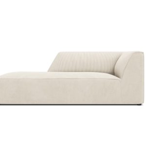 Micadoni linker meridiaan Ruby ribfluwelen, lichtbeige – 180x93x69cm