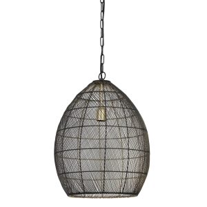 Light & Living hanglamp Meya – zwart – Ø40cm Light & Living hanglamp Meya – zwart – Ø40cm