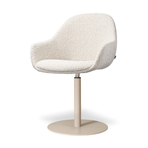 Nolon Niva-Mae tulp eetkamerstoel bouclé beige – beige onderstel Nolon Niva-Mae tulp eetkamerstoel bouclé beige – beige onderstel