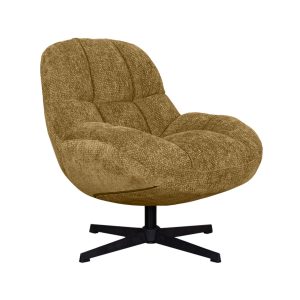 LABEL51 Fauteuil Huxley – Geel Stof – Draaibaar LABEL51 Fauteuil Huxley – Geel Stof – Draaibaar