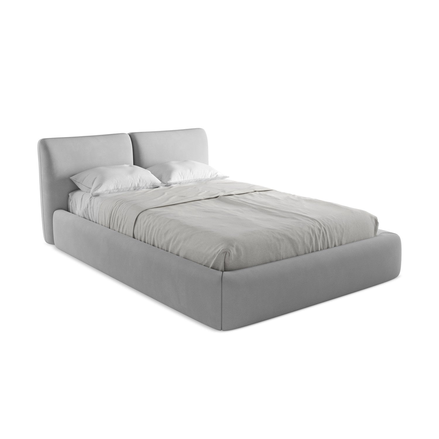 LaMiaSofa Bed met opbergruimte Milano - chenille stof - lichtgrijs - 1