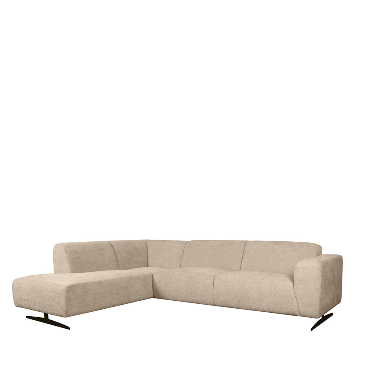 LABEL51 Hoekbank Rodano Links - Beige Stof - 278x210x75cm