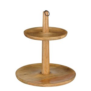 Mica Decorations Caden Etagère – H36 x Ø33 cm – Gerecycled Mangohout – Mica Decorations Caden Etagère – H36 x Ø33 cm – Gerecycled Mangohout –