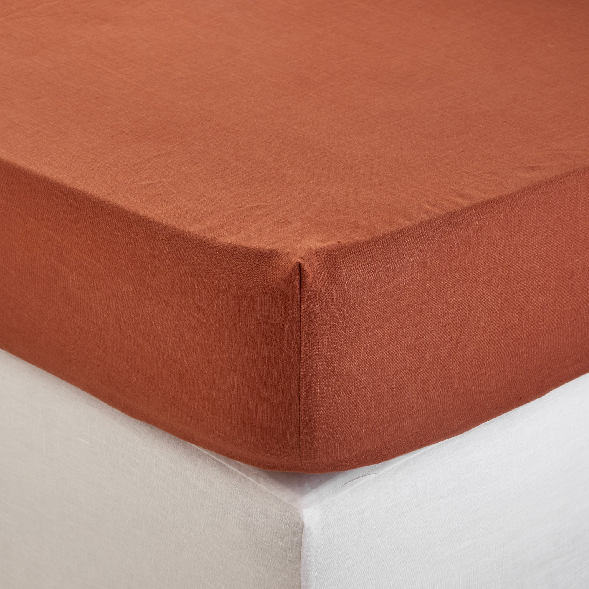 Madura Hoeslaken Carlina terracotta 180x200 cm