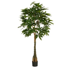 Mica Decorations Pachira Kunstplant – H150 x Ø65 cm – Groen Mica Decorations Pachira Kunstplant – H150 x Ø65 cm – Groen