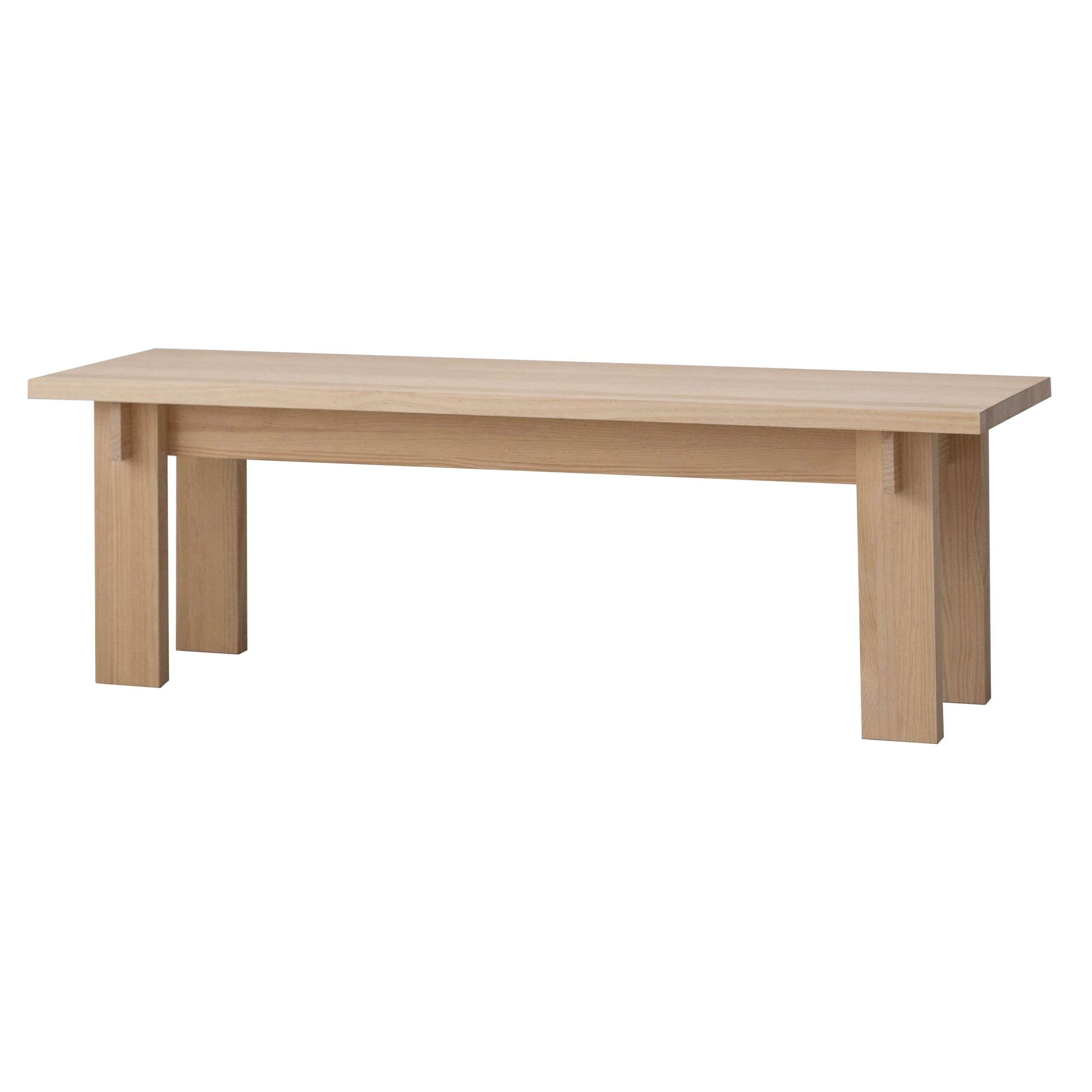 Naan Furniture Bankje grote Begur - Massief natuurlijk hout gelakt - 1
