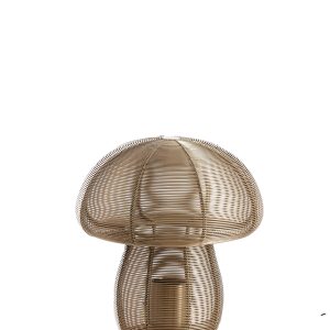 Light & Living tafellamp MUSHROOM – goud – Ø20x24cm Light & Living tafellamp MUSHROOM – goud – Ø20x24cm