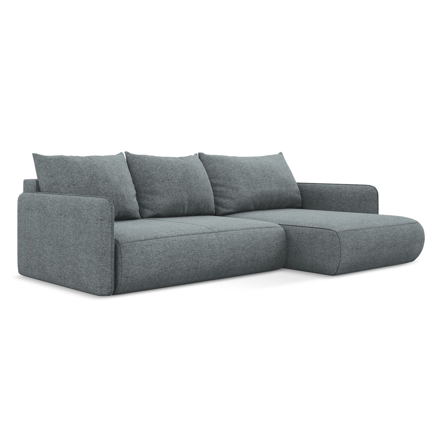 LaMiaSofa hoekbank rechts Palermo - chenille stof - jeans - 240x148x86