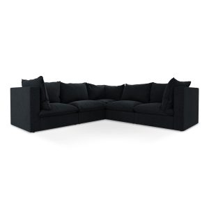 LaMiaSofa Modulaire hoekbank Ravenna – velours – koningsblauw – 255×25 LaMiaSofa Modulaire hoekbank Ravenna – velours – koningsblauw – 255×25