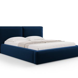 Micadoni Opbergbed met hoofdeinde Jodie 160x200cm, flueel, koningsblau Micadoni Opbergbed met hoofdeinde Jodie 160x200cm, flueel, koningsblau