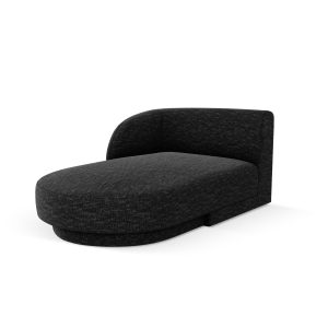 Micadoni linker meridiaan Miley chenille, zwart – 156x90x70cm Micadoni linker meridiaan Miley chenille, zwart – 156x90x70cm