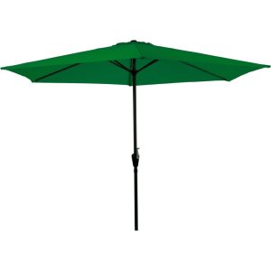Lesli Living push-up parasol Gemini – groen – Ø300cm Lesli Living push-up parasol Gemini – groen – Ø300cm