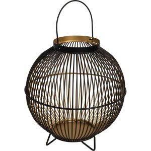 Lesli Living lantaarn Nora – zwart – Ø25x26cm Lesli Living lantaarn Nora – zwart – Ø25x26cm