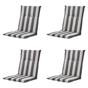 Madison tuinstoelkussen lage rug Amora – grijs – 105x50x6cm – set van Madison tuinstoelkussen lage rug Amora – grijs – 105x50x6cm – set van