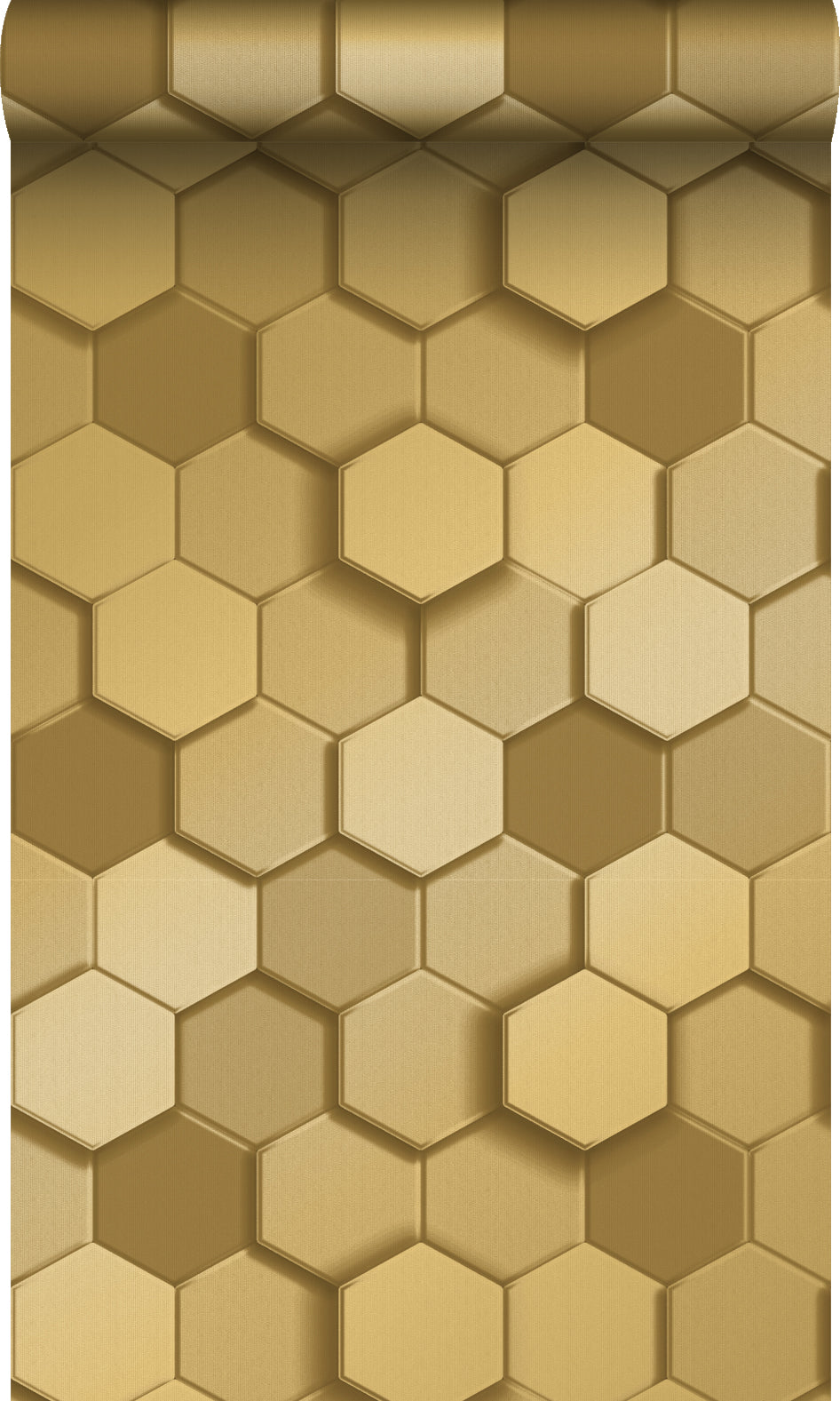 Origin Wallcoverings behang 3d hexagon motief goud - 53 cm x 10.05 m -