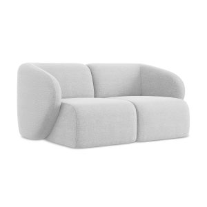LaMiaSofa Tweezits modulaire bank Cervo – bouclé – zilver – 174x94x75