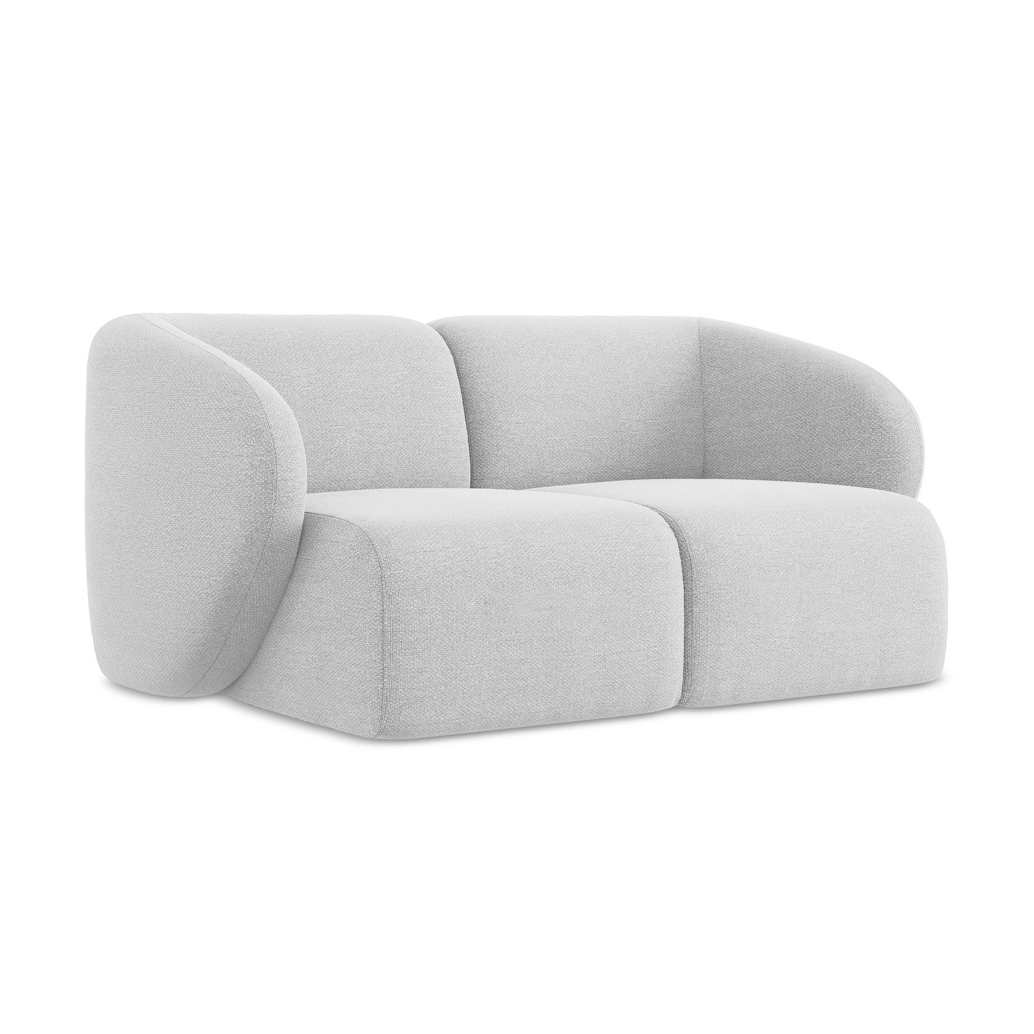 LaMiaSofa Tweezits modulaire bank Cervo - bouclé - zilver - 174x94x75