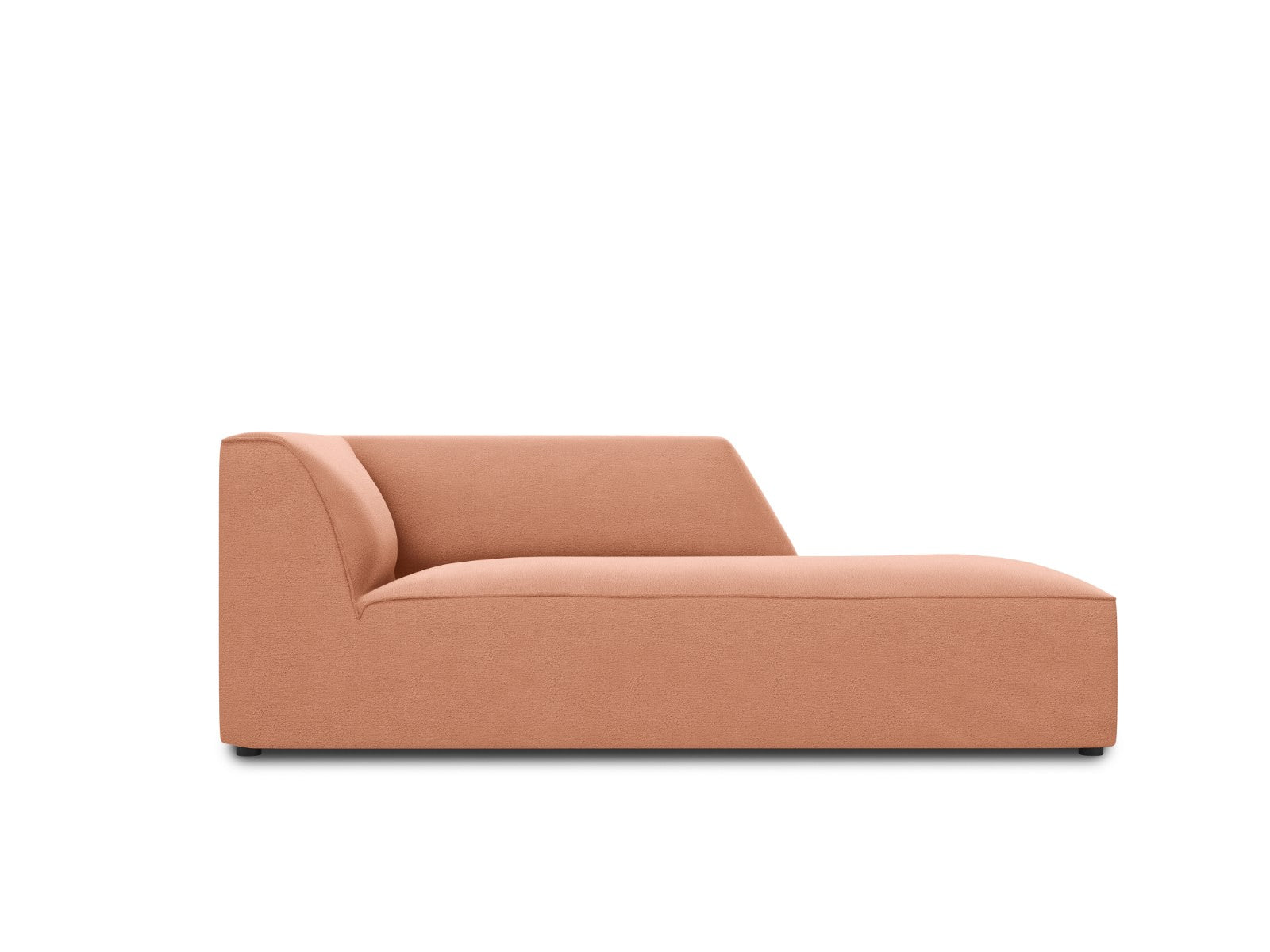 Micadoni rechter chaise longue Ruby flueel, roze - 180x93x69cm