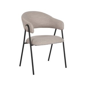 LABEL51 Eetkamerstoel Lowen – Naturel Bouclé – Zithoogte 49cm LABEL51 Eetkamerstoel Lowen – Naturel Bouclé – Zithoogte 49cm