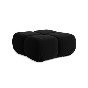 LaMiaSofa Poef Sanremo – velours – zwart – 95x95x41 LaMiaSofa Poef Sanremo – velours – zwart – 95x95x41