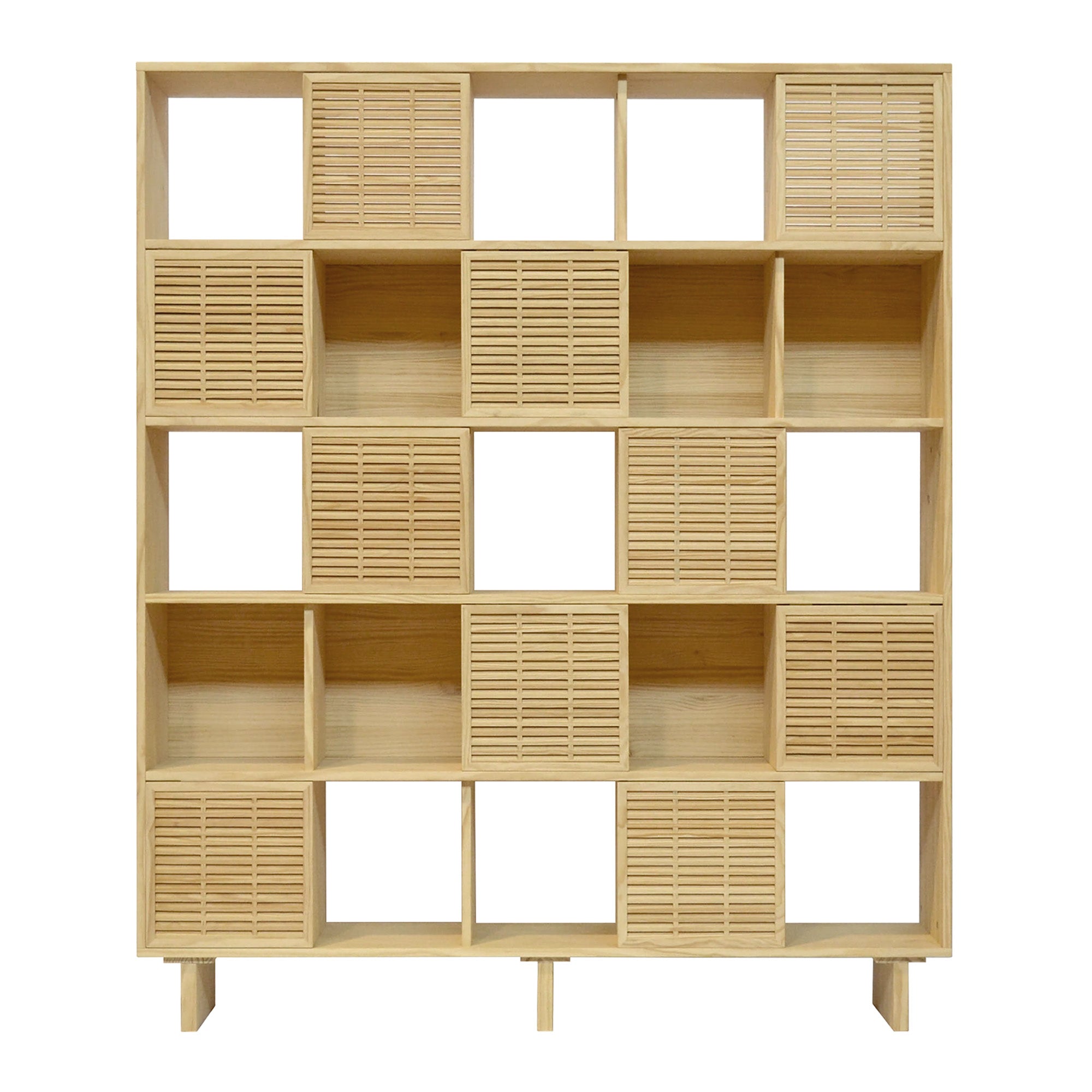 Naan Furniture Boekenkast Xelida - Ongelakt massief grenen - Natuurlij
