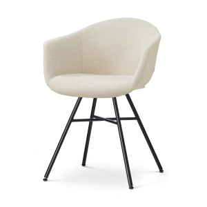 Nolon Noa-Otis Eetkamerstoel Cottonbeige – Zwart Onderstel Nolon Noa-Otis Eetkamerstoel Cottonbeige – Zwart Onderstel