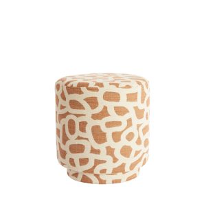 Light & Living poef Davonte – oranje – Ø40cm Light & Living poef Davonte – oranje – Ø40cm