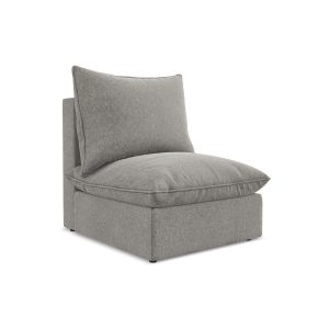 LaMiaSofa Bankmodule midden Ravenna – velours – grijs – 75x90x77