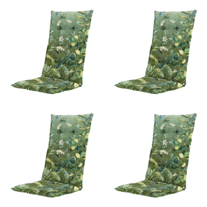 Madison tuinstoelkussen hoge rug Elisa – groen – 123x50x5cm – set van Madison tuinstoelkussen hoge rug Elisa – groen – 123x50x5cm – set van