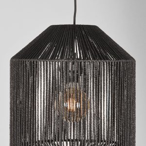 LABEL51 Hanglamp Ibiza – Zwart Jute – 33x33x162cm LABEL51 Hanglamp Ibiza – Zwart Jute – 33x33x162cm