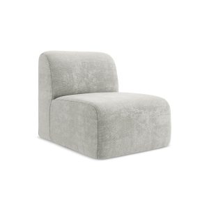LaMiaSofa Bankmodule midden Cervo – chenille stof – lichtgrijs – 70×94